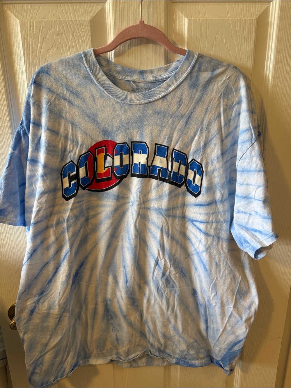 Colorado Tie-Dye Tee - Light Blue - Men’s